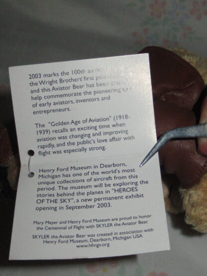 Skyler the Aviator Bear and Gund Fossil 1995 Bear - Image 5