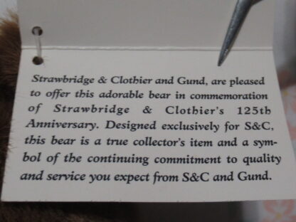 Gund 1993 Strawbridge & Clothier Philadelphia Teddy Bear - Image 7