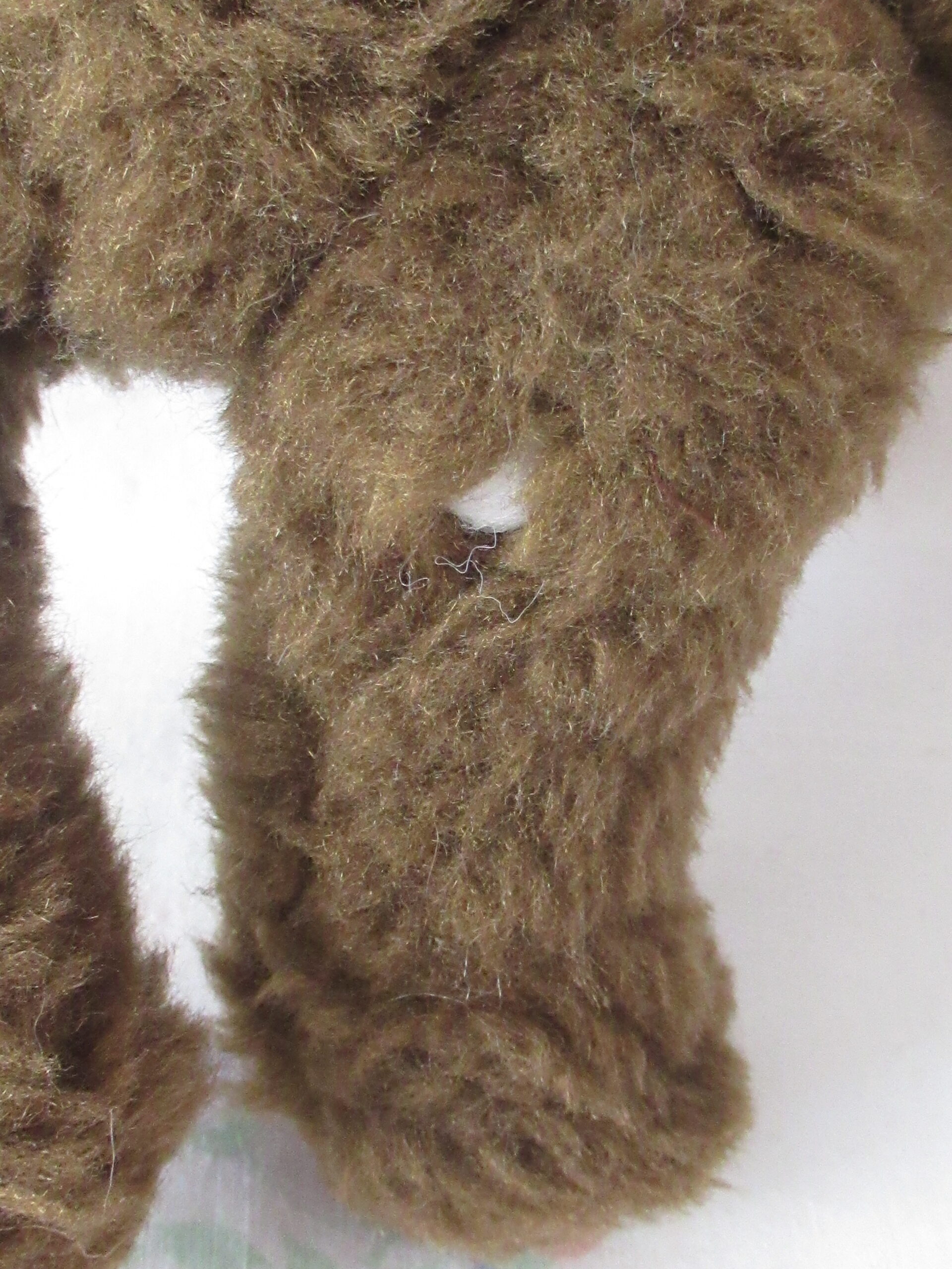 Jointed 9 Inch Brown Teddy Bear with Plaid Bow - Image 3