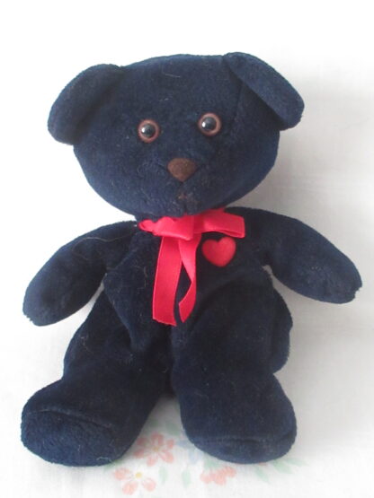 Lot of 3 Bears-Black with Red Heart, Avon Bernard and Plaid - Image 2