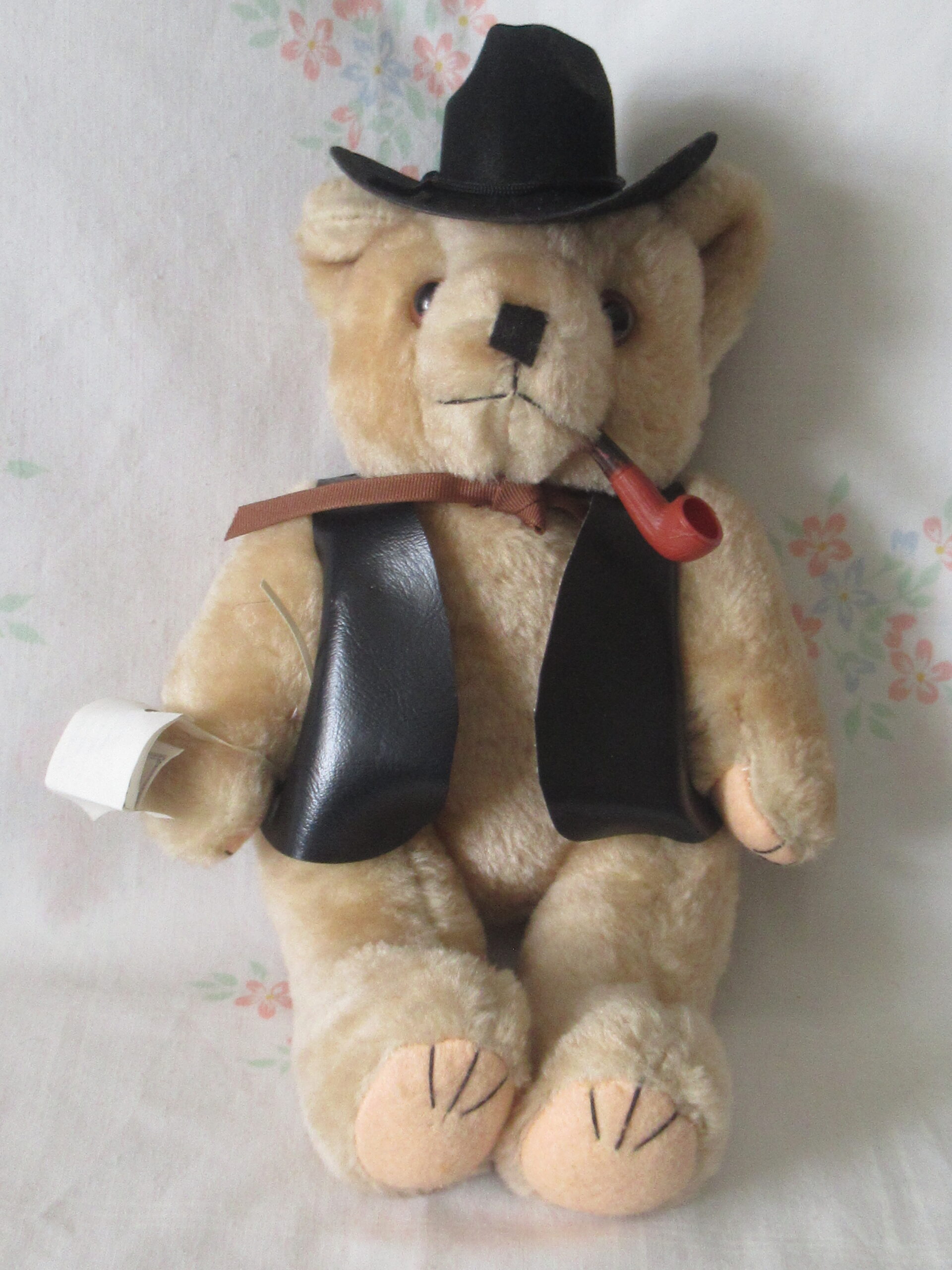 Handmade by Dottie - Teddy Bear with Cowboy Hat and Vest