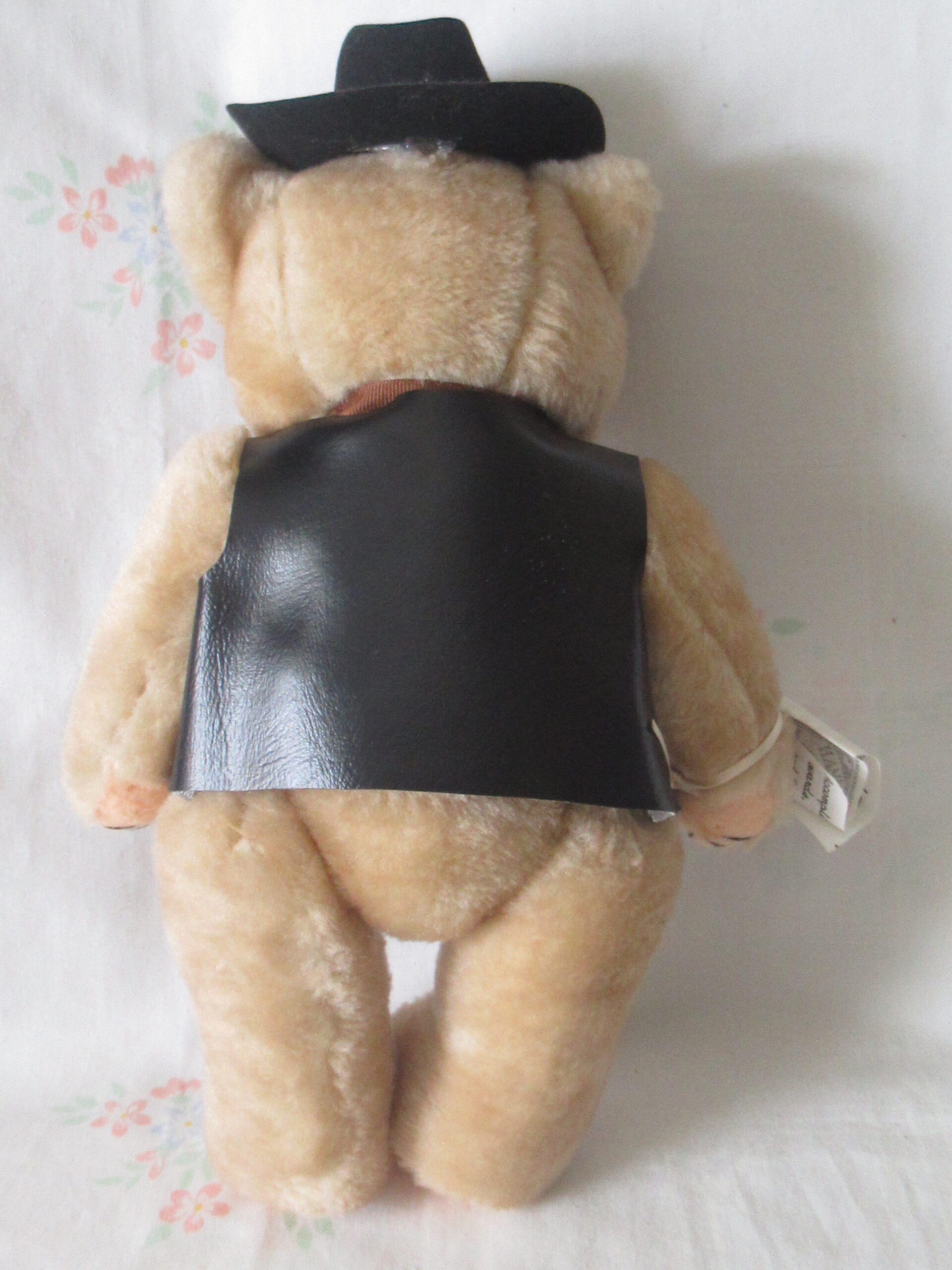 Handmade by Dottie - Teddy Bear with Cowboy Hat and Vest - Image 4