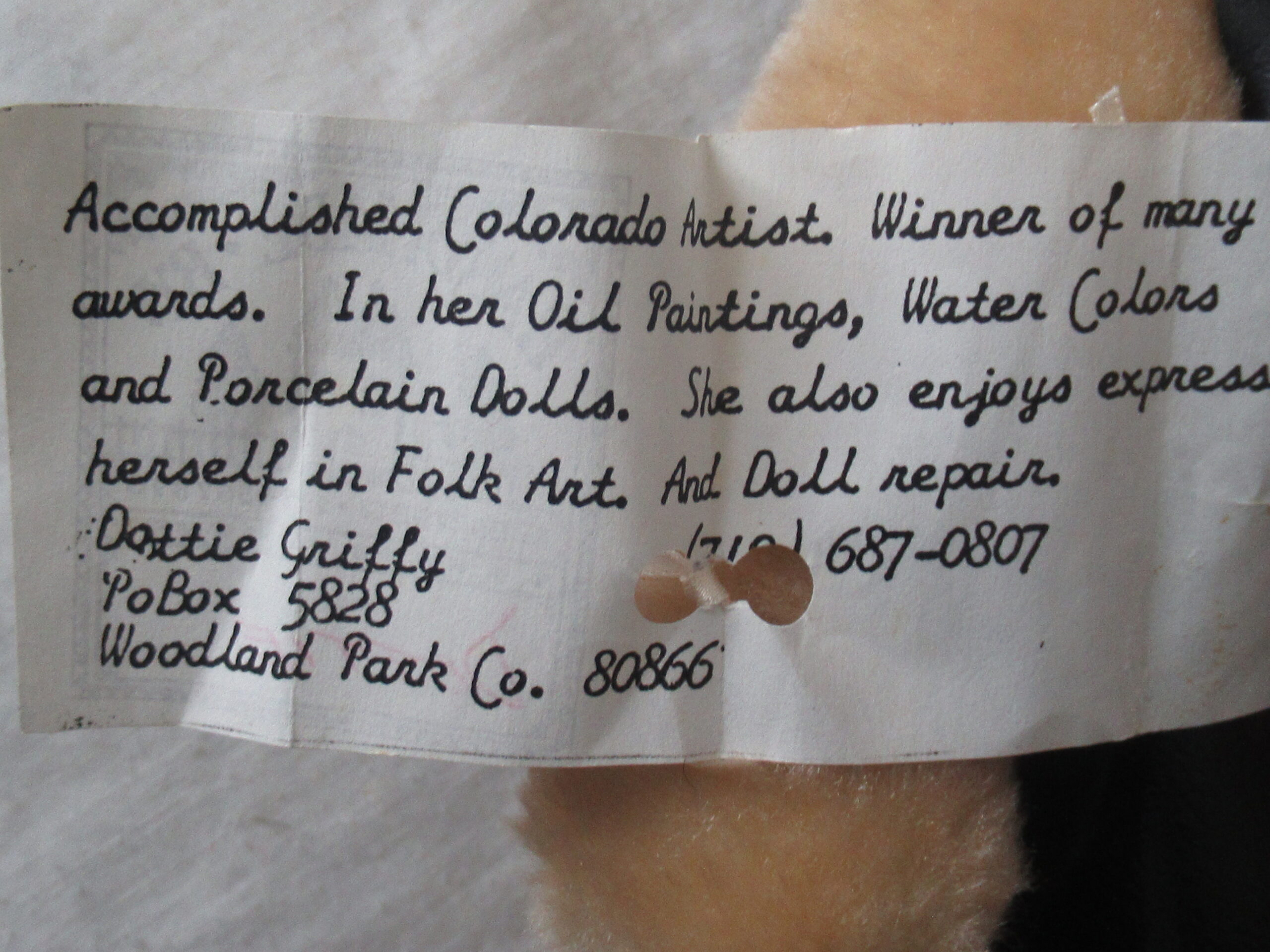 Handmade by Dottie - Teddy Bear with Cowboy Hat and Vest - Image 9