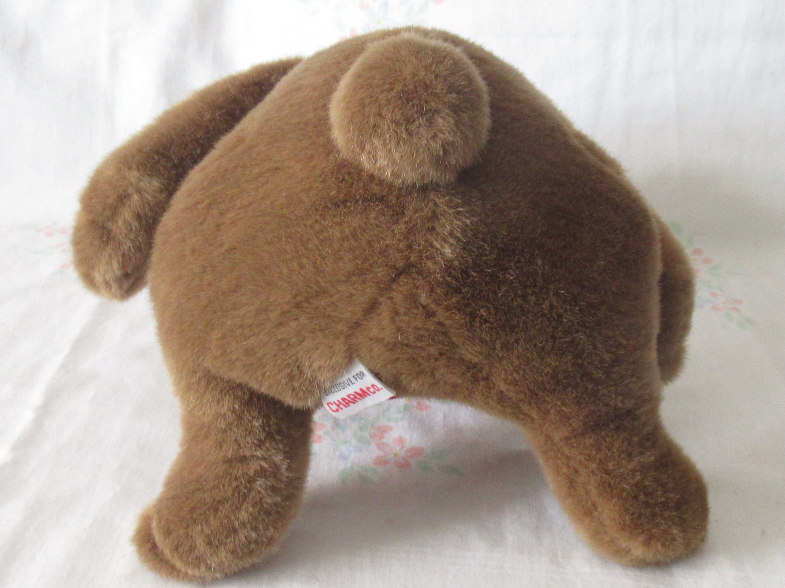 1984 Charm Co Teddy Bear with Ball and Ribbon - Image 4