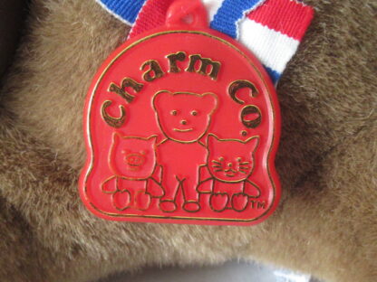 1984 Charm Co Teddy Bear with Ball and Ribbon - Image 8